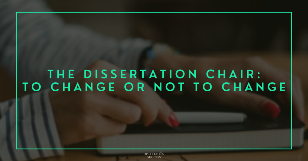 what is the role of a dissertation chair